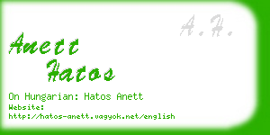 anett hatos business card